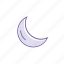 color, forecast, line, moon, night, weather 