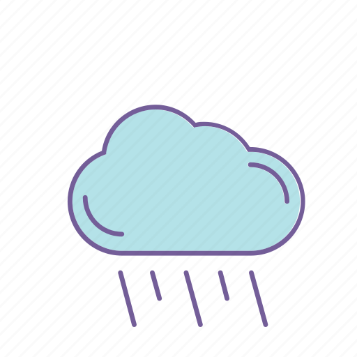 Cloud, color, line, rain, rainy, weather icon - Download on Iconfinder