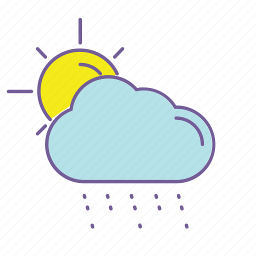 Color, day, forecast, rain, rainy, weather icon - Download on Iconfinder