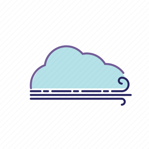 Cloud, color, forecast, weather, wind, windy icon - Download on Iconfinder