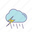 cloud, color, forecast, line, thunder, thunderstorm, weather 