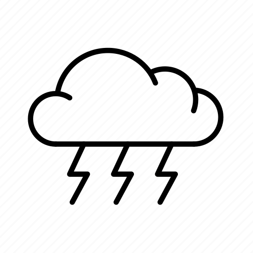 Cloud, cloudy, forecast, lightning, rain, storm, weather icon - Download on Iconfinder