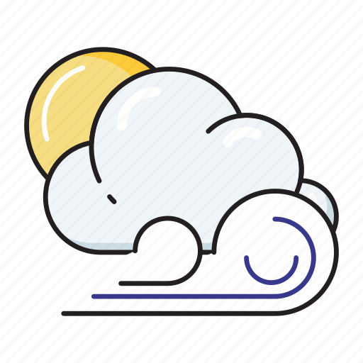 Climate, cloud, sun, weather, wind icon - Download on Iconfinder