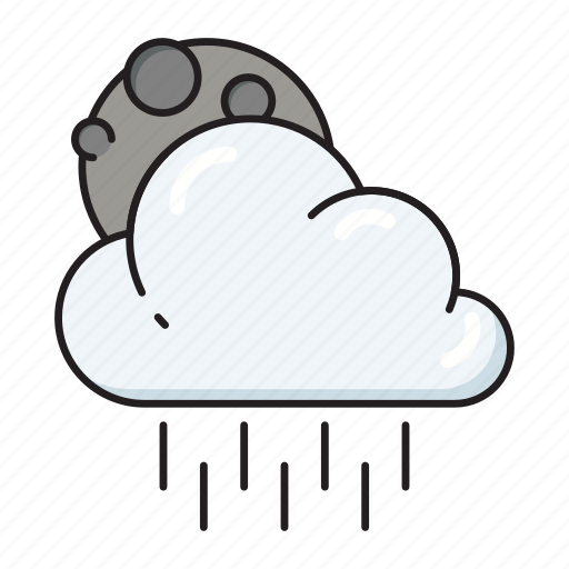 Climate, cloud, moon, rain, weather icon - Download on Iconfinder