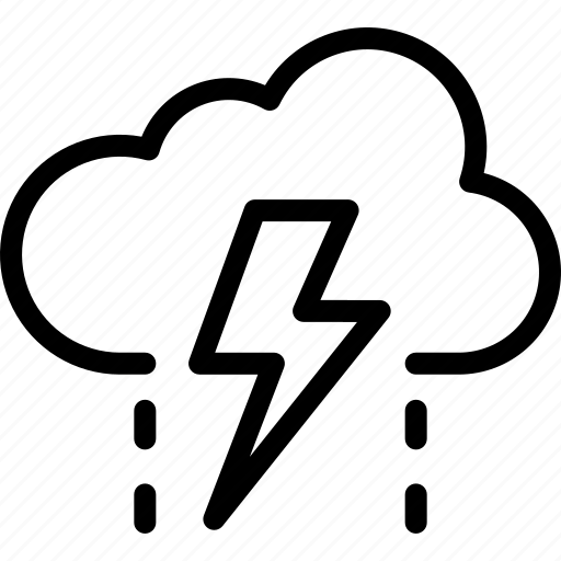 Cloud, lightning, rain, rainstorm, storm, thunder, thunderstorm icon - Download on Iconfinder