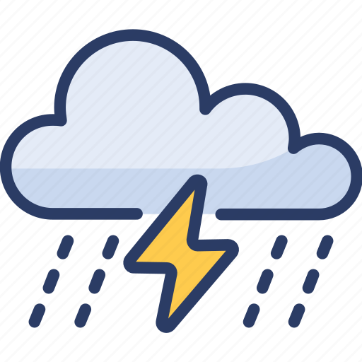 Cloud, heavy, lightning, rain, storm, thunderstorm, weather icon - Download on Iconfinder