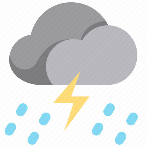 Cloud, raining, rainy, storm, thunderbolt, weather icon - Download on Iconfinder