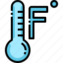 degrees, fahrenheit, temperature, thermometer, weather