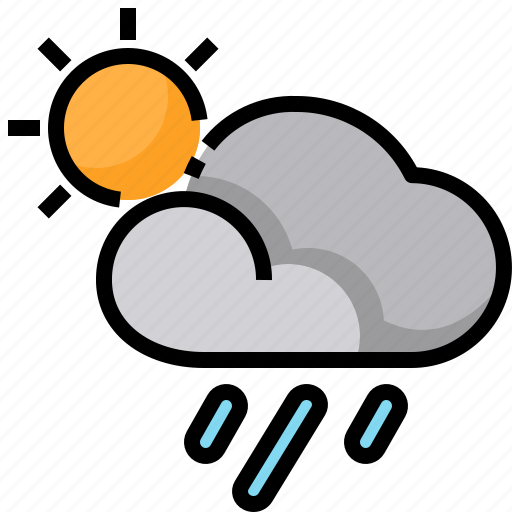 Cloud, rain, storm, sun, weather icon - Download on Iconfinder