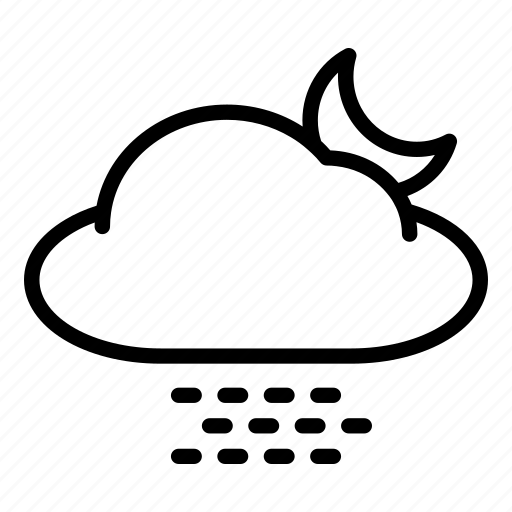 Climate, cloudscape, forecast, meteorology, moon, rain, weather icon - Download on Iconfinder