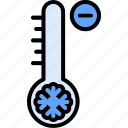 thermometer, cold, weather, temperature, snowflake, minus