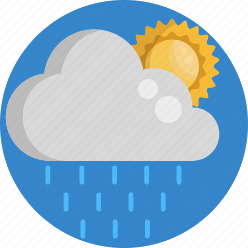 Cloudy, sun, cloud, weather, rain icon - Download on Iconfinder