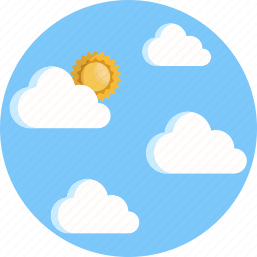 Cloudy, forecast, cloud, weather, sun icon - Download on Iconfinder