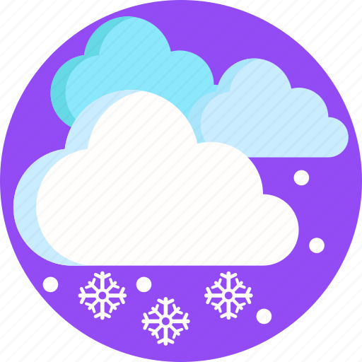 Winter, forecast, cloud, weather, snow, snowflakes icon - Download on Iconfinder
