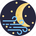 climate, weather, night, moon