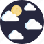 cloudy, forecast, cloud, night, moon, weather 