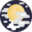 weather, forecast, cloud, night, moon 