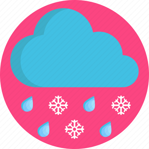 Snowing, cloud, snowflakes, rain, weather icon - Download on Iconfinder