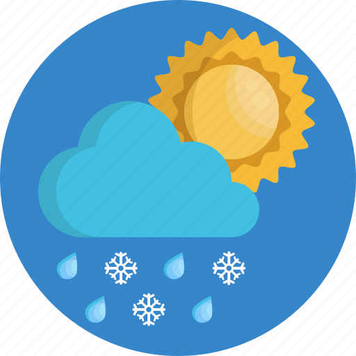 Sun, cloud, snowflakes, rain, weather icon - Download on Iconfinder