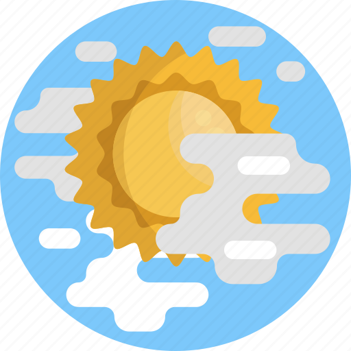 Cloudy, sun, cloud, weather icon - Download on Iconfinder