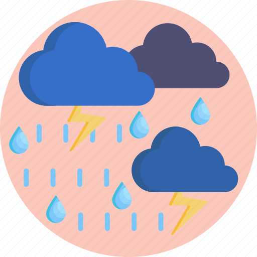 Cloudy, forecast, lightning, thunderstorm, cloud, weather, rain icon - Download on Iconfinder