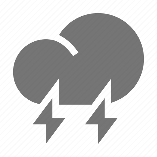 Cloudy, thunder, cloud, lightning icon - Download on Iconfinder