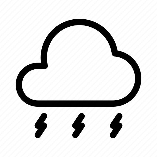 Thunder, lightning, cloud, weather icon - Download on Iconfinder