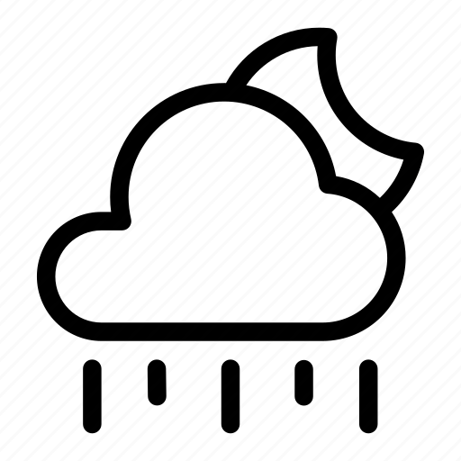 Moon, rain, snow, weather icon - Download on Iconfinder
