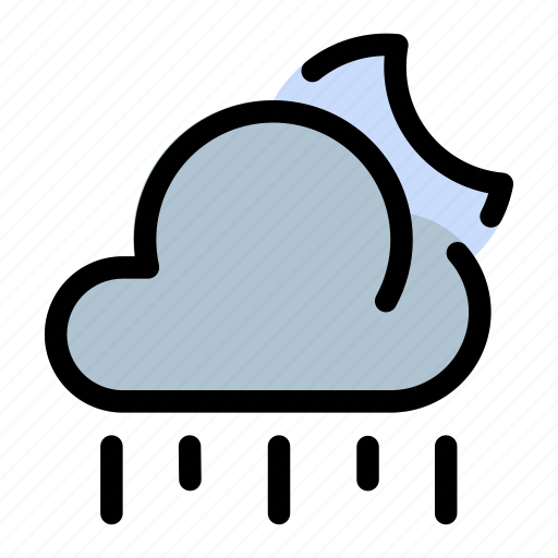 Moon, rain, snow, weather icon - Download on Iconfinder