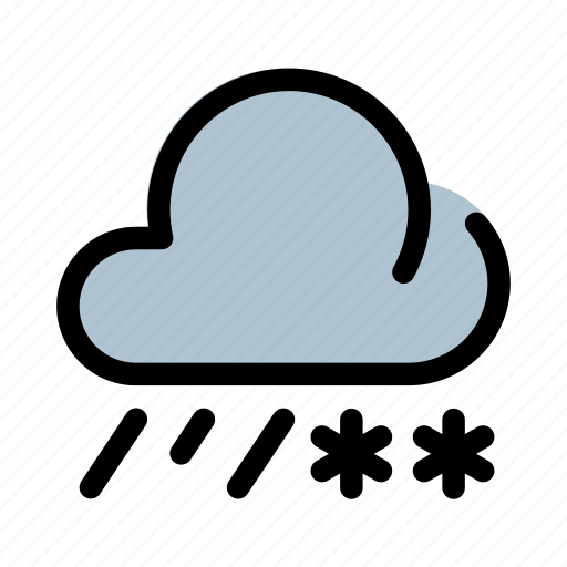 Rain, snowy, weather, snow icon - Download on Iconfinder