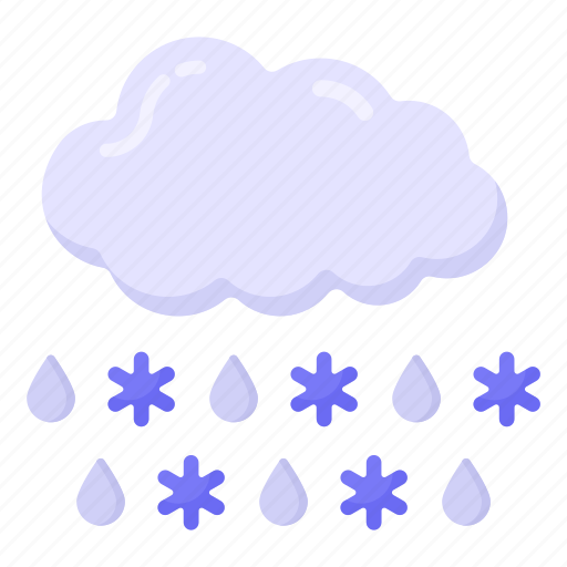 Snow blizzard, scattered snow, snow shower, freezing rain, snow falling icon - Download on Iconfinder