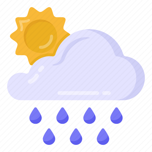 Raining, cloud raining, weather, rainy day, sunny rainy day icon - Download on Iconfinder