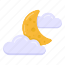 cloudy night, nighttime, night sky, partly cloud, weather forecast
