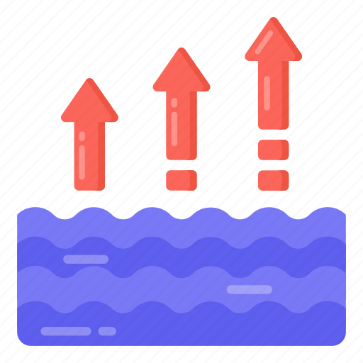 Water level, high water level, liquid level, sea level, water upper level icon - Download on Iconfinder