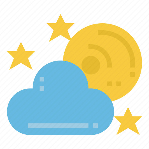 Moon, star, night, cloud, sky icon - Download on Iconfinder