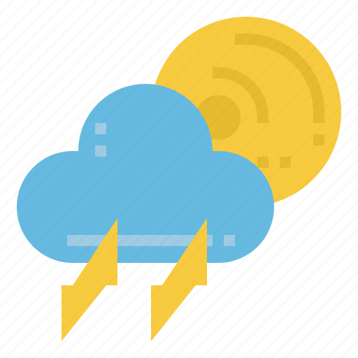 Moon, thunder, night, lightning, weather, cloud icon - Download on Iconfinder