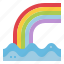 rainbow, weather, spectrum, nature 