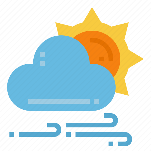 Sun, wind, weather, cloud icon - Download on Iconfinder