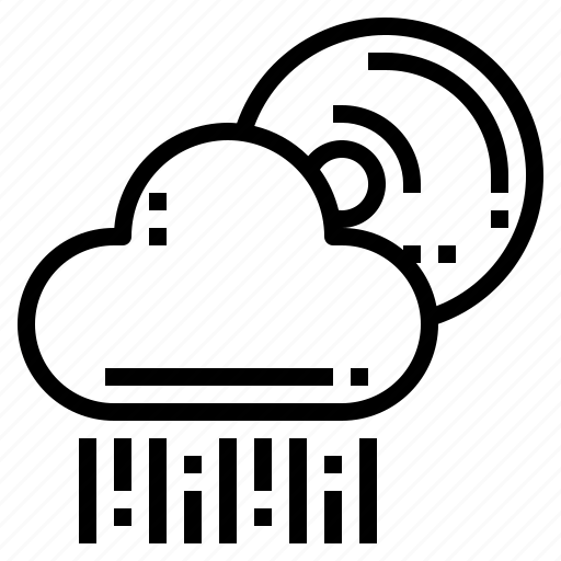Moon, rain, night, cloud, weather icon - Download on Iconfinder