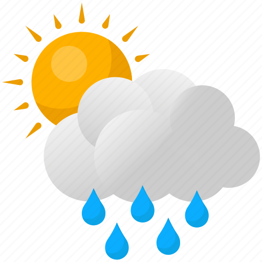 Clouds, rain, sun, weather icon - Download on Iconfinder