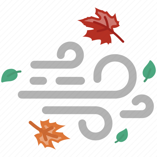 Autumn, direction, fall, leaves, weather, wind icon - Download on Iconfinder
