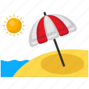 beach, sea, summer, sun, umbrella, weather 