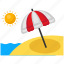 beach, sea, summer, sun, umbrella, weather 
