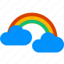 rainbow, cloud, weather, summer, holiday, rain 