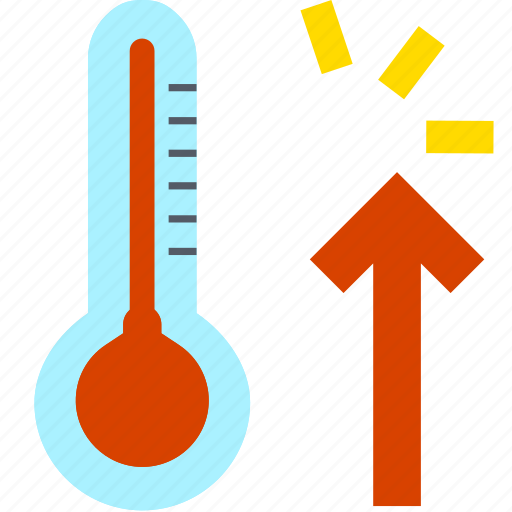 Hot, weather, temperature, warm, arrow, direction, up icon - Download on Iconfinder