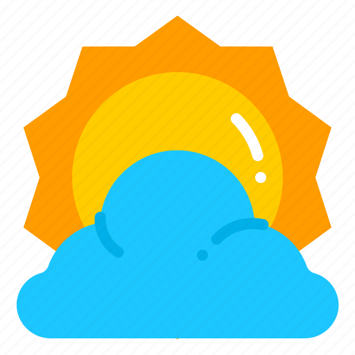 Cloudy, weather, sun, cloud, forecast, meteorology, sky icon - Download on Iconfinder