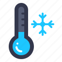 cold, weather, thermometer, snowflake, temperature, winter, snow
