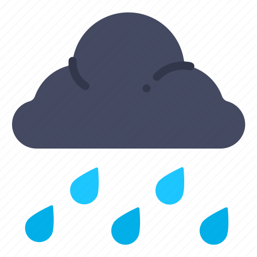 Heavy, rain, weather, cloud, raindrop, meteorology, forecast icon - Download on Iconfinder