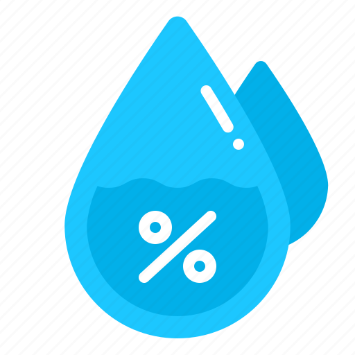 Humidity, weather, water, drop, rain, climate, percentage icon - Download on Iconfinder