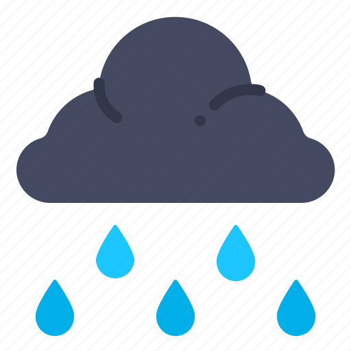 Rainy, weather, rain, raindrop, cloud, meteorology, forecast icon - Download on Iconfinder